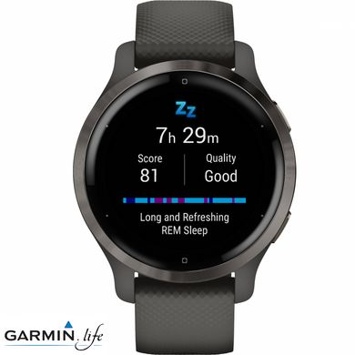 Смарт-годинник Garmin Venu 2S Slate Bezel with Graphite Case and Silicone Band