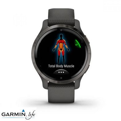 Смарт-годинник Garmin Venu 2S Slate Bezel with Graphite Case and Silicone Band