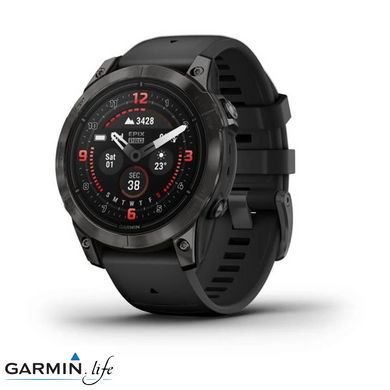 Смарт-годинник Garmin Epix Pro Gen 2 Sapphire 47mm Carbon G. DLC Tit. with Black Band