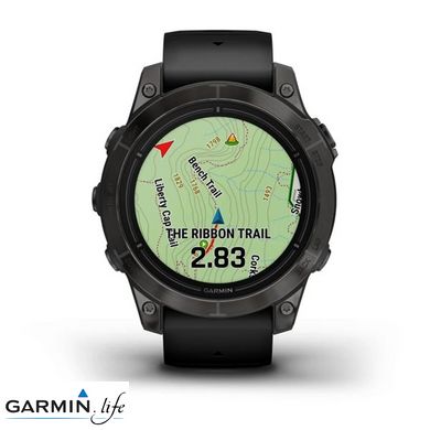 Смарт-годинник Garmin Epix Pro Gen 2 Sapphire 47mm Carbon G. DLC Tit. with Black Band