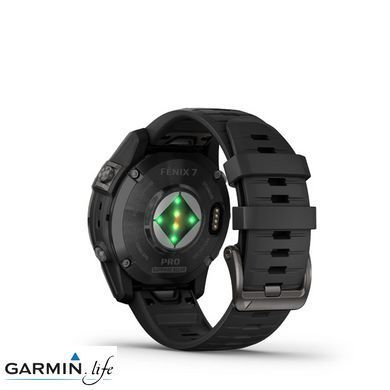 Смарт-часы Garmin Fenix ​​7 Pro Sapphire Solar Carbon G. DLC Tit. with Black Band