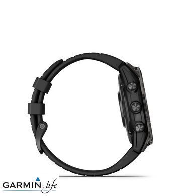 Смарт-часы Garmin Fenix ​​7 Pro Sapphire Solar Carbon G. DLC Tit. with Black Band