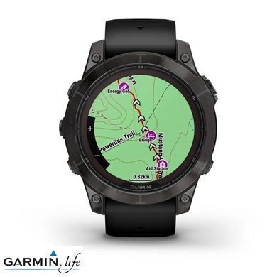Смарт-часы Garmin Fenix ​​7 Pro Sapphire Solar Carbon G. DLC Tit. with Black Band