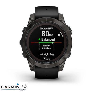 Смарт-часы Garmin Fenix ​​7 Pro Sapphire Solar Carbon G. DLC Tit. with Black Band