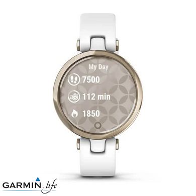 Смарт-годинник Garmin Lily Sport Edition - Cream Gold Bezel with White Case and S. Band