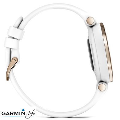 Смарт-годинник Garmin Lily Sport Edition - Cream Gold Bezel with White Case and S. Band