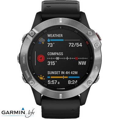 Спортивний годинник Garmin Fenix 6 Silver 010-02158-00