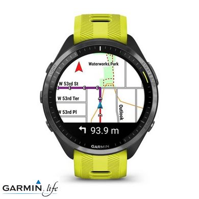 Смарт-годинник Garmin Forerunner 965 Carbon Gray Titanium Bezel w. Black Case and Amp Yell/Black S. Band