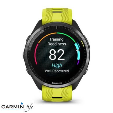 Смарт-годинник Garmin Forerunner 965 Carbon Gray Titanium Bezel w. Black Case and Amp Yell/Black S. Band