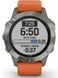 Спортивний годинник Garmin Fenix 6 Pro Sapphire Titanium with Ember Orange Band 010-02158-14