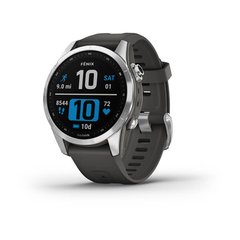 Смарт-годинник Garmin Fenix 7S Silver with Graphite Band