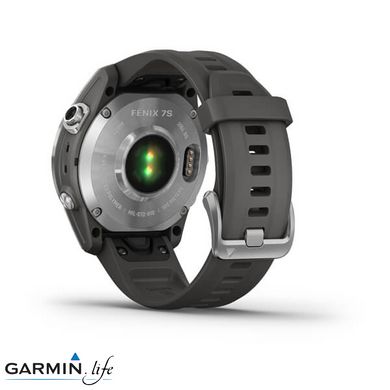 Смарт-годинник Garmin Fenix 7S Silver with Graphite Band