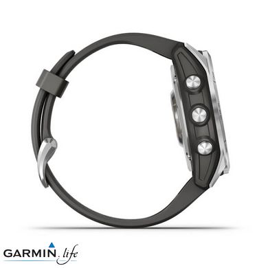 Смарт-годинник Garmin Fenix 7S Silver with Graphite Band