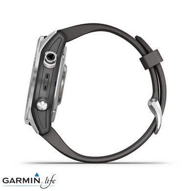 Смарт-годинник Garmin Fenix 7S Silver with Graphite Band