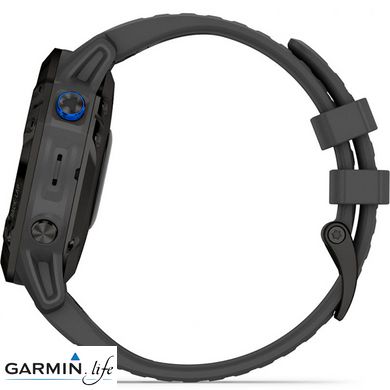 Спортивний годинник Garmin Fenix 6 Pro Solar Edition Black With Gray Band 010-02410-11