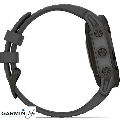 Спортивний годинник Garmin Fenix 6 Pro Solar Edition Black With Gray Band 010-02410-11