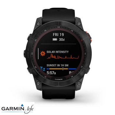 Смарт-годинник Garmin Fenix 7X Solar Slate Gray with Black Band