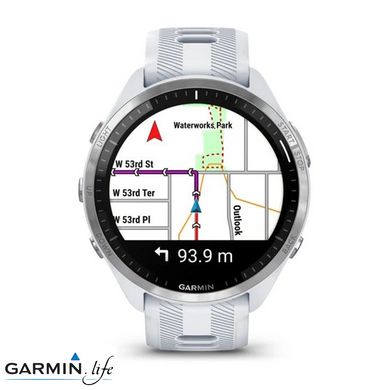 Смарт- годинник Garmin Forerunner 965 Titanium Bezel w. Whiteston Case and Whiteston/Powder Gray S. Band