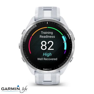 Смарт- годинник Garmin Forerunner 965 Titanium Bezel w. Whiteston Case and Whiteston/Powder Gray S. Band