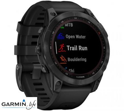 Смарт-годинник Garmin Fenix 7X Solar Slate Gray with Black Band