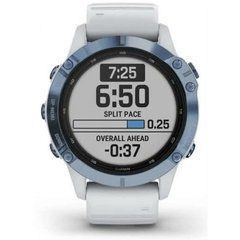 Спортивний годинник Garmin Fenix 6 Pro Solar Edition Mineral Blue with Whitestone Band 010-02410-19