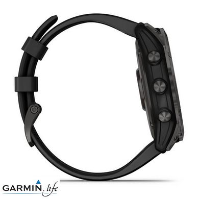 Смарт-годинник Garmin Fenix 7X Sapphire Solar Carbon Gray DLC Titanium with Black Band