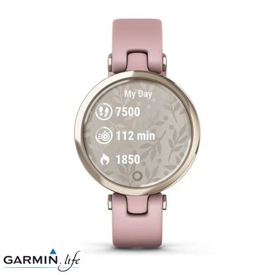 Смарт-годинник Garmin Lily Sport Edition - Cream Gold Bezel with Dust Rose Case and S. Band