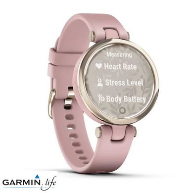 Смарт-годинник Garmin Lily Sport Edition - Cream Gold Bezel with Dust Rose Case and S. Band