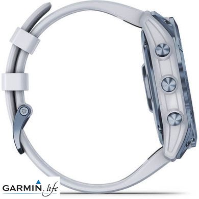 Смарт-годинник Garmin Fenix 7X Sapphire Solar M. Blue DLC Titanium w. Whitestone Band