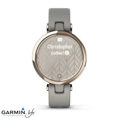 Смарт-годинник Garmin Lily Classic Edition - Cream Gold Bezel w. Braloba G. Case and Italian L. Band