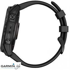 Смарт-часы Garmin Fenix 7X Sapphire S. Black DLC Titanium w. Black Band