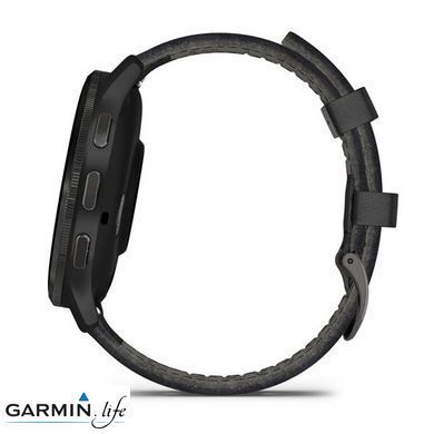 Смарт-часы Garmin Venu 3 Slate S. Steel Bezel w. Black Case and Leather Band