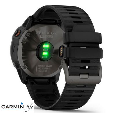 Спортивний годинник Garmin Fenix 6X Pro Solar Titanium Carbon Grey DLC with Black Band 010-02157-21