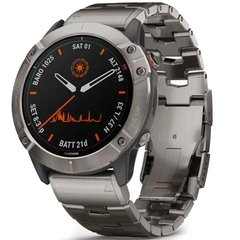 Спортивний годинник Garmin Fenix 6X Pro Solar Edition Titanium with Vented Titanium Bracelet 010-02157-24