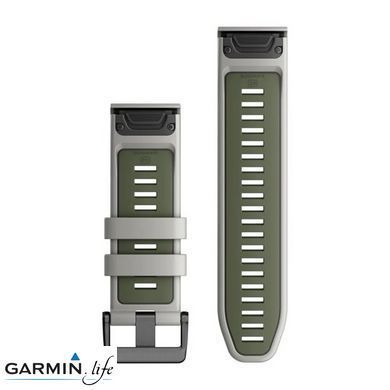 Ремешок QuickFit 26 Garmin Silicone дымчатый серый/мох