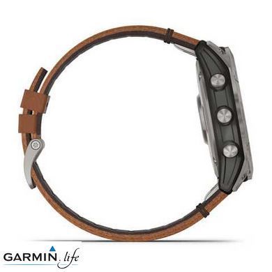 Смарт-часы Garmin Fenix 7X Sapphire Solar Titanium w. Chestnut Leather Band