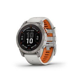 Смарт-часы Garmin Fenix ​​7 Pro Sapphire Solar Titanium w. Fog Gray/Ember O. Band
