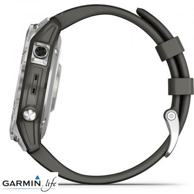 Смарт-годинник Garmin Fenix 7 Silver with Graphite Band