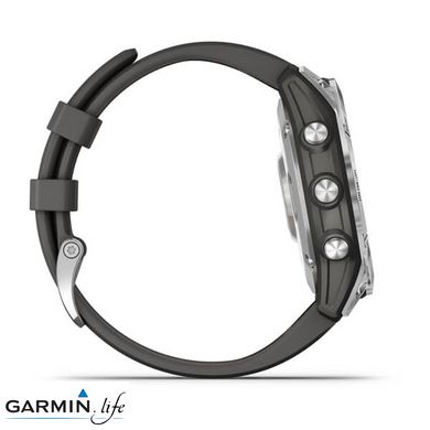 Смарт-годинник Garmin Fenix 7 Silver with Graphite Band