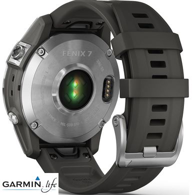 Смарт-годинник Garmin Fenix 7 Silver with Graphite Band