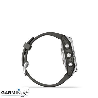 Смарт-часы Garmin Fenix ​​7S Pro Solar Silver w. Graphite Band