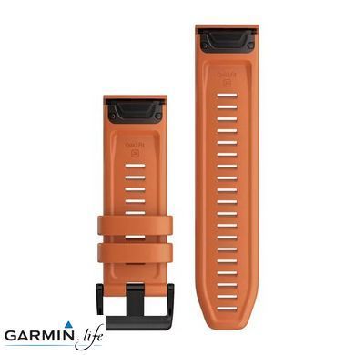 Ремешок Garmin для Fenix 6x 26mm QuickFit Ember Orange Silicone bands
