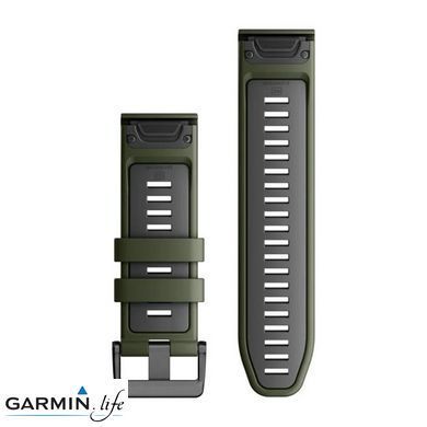 Ремінець Garmin QuickFit 26 Silicone сіро-зелений мох/графіт