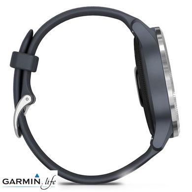 Смарт-годинник Garmin Venu Silver Stainless Steel Bezel w. Granite Blue and Silicone B