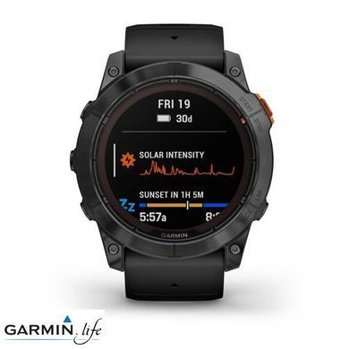 Смарт-годинник Garmin Fenix 7X Pro Solar Slate Gray w. Black Band