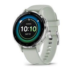 Смарт-часы Garmin Venu 3S Silver S. Steel Bezel w. Sage Gray Case and S. Band