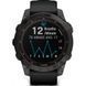 Смарт-годинник Garmin Fenix 7 Sapphire Solar Carbon Gray DLC Titanium with Black Band
