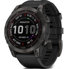 Смарт-часы Garmin Fenix 7 Sapphire Solar Black DLC Titanium with Black Band