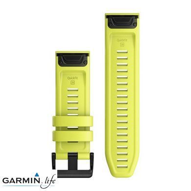 Ремінець Garmin для Fenix 6x 26mm QuickFit Amp Yellow Silicone bands