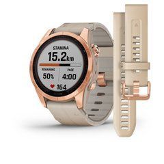 Смарт-часы Garmin Fenix 7S Sapphire Solar Rose G. Titanium w. Limestone L. Band
